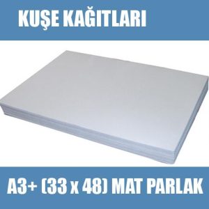 Kuşe Kağıt A3+ 33 x 48 200 gr Mat Parlak Kuşe Kağıt