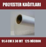 Polyester Kağıtları 91.4 cm x 30 m 125 Micron, Polyester kağıdı