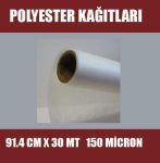 Polyester Kağıtları 91.4 cm x 30 m 150 Micron, Polyester kağıdı, Kağıt
