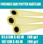Sarı Fosforlu Plotter Kağıtları, fosforlu plotter kağıtları